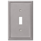 Amerelle - 77TBN - Metro Brushed Nickel 1 gang Die-Cast Metal Toggle Wall Plate 1 pk