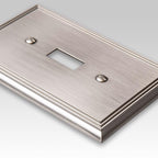 Amerelle - 77TBN - Metro Brushed Nickel 1 gang Die-Cast Metal Toggle Wall Plate 1 pk