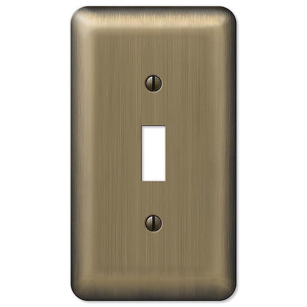 Amerelle - 154T - Devon Brushed Brass Brass 1 gang Stamped Steel Toggle Wall Plate - 1/Pack