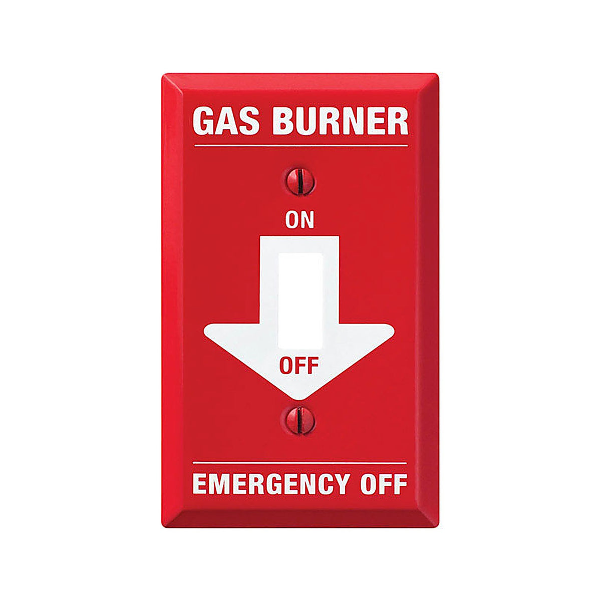 Amerelle - C974T - Pro Gas Burner Red/White 1 gang Stamped Steel Toggle Gas Burner Wall Plate 1 pk
