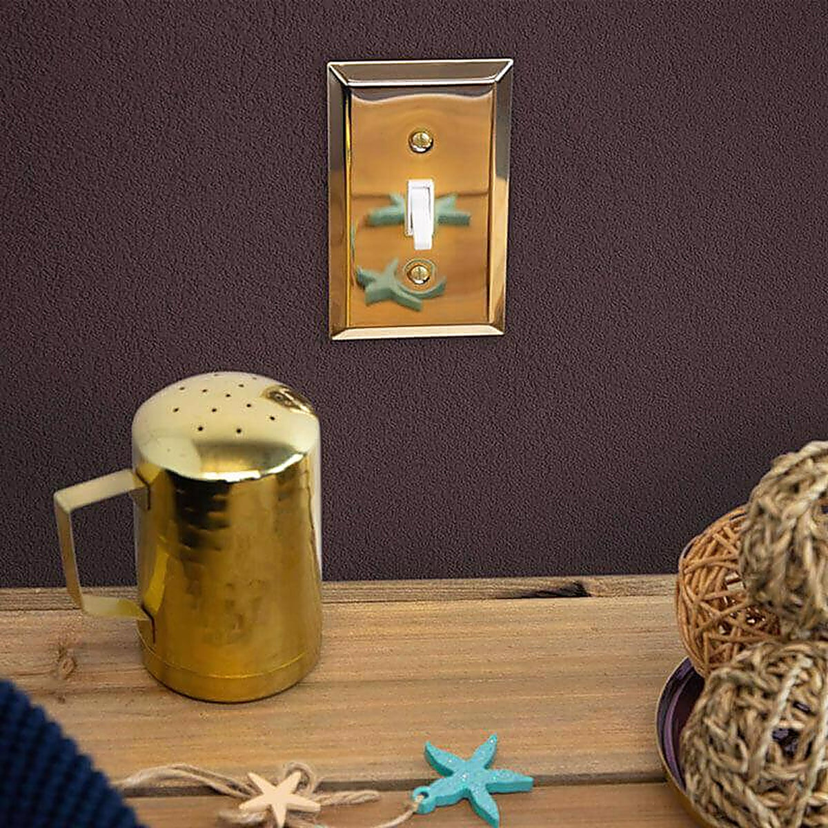 Amerelle - 163TTTBR - Century Polished Brass 3 gang Stamped Steel Toggle Wall Plate 1 pk