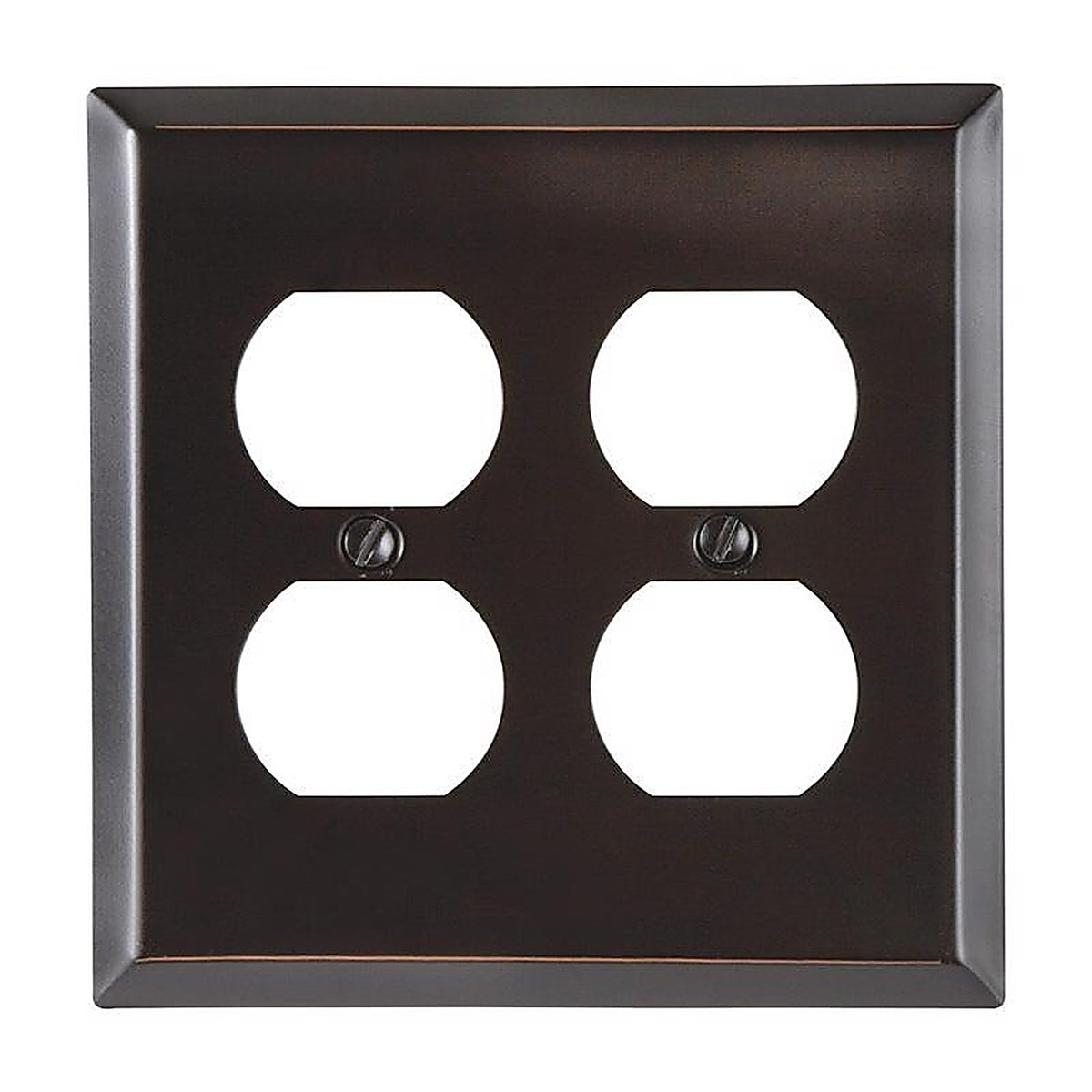 Amerelle - 163DDDB - Century Aged Bronze 2 gang Stamped Steel Duplex Wall Plate 1 pk