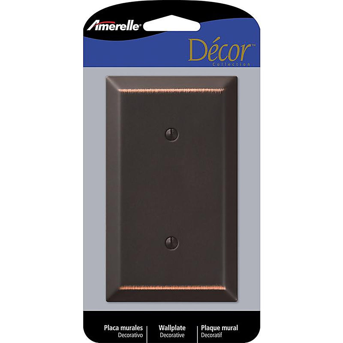 Amerelle - 163BDB - Century Aged Bronze 1 gang Stamped Steel Blank Wall Plate 1 pk