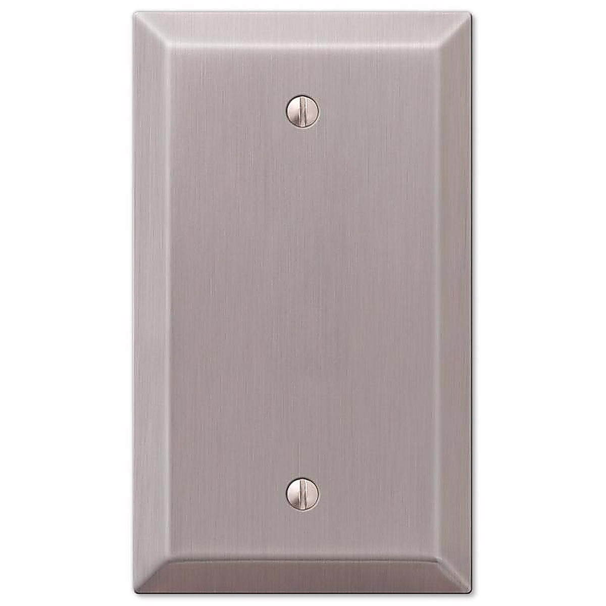 Amerelle - 163BBN - Century Brushed Nickel 1 gang Stamped Steel Blank Wall Plate 1 pk