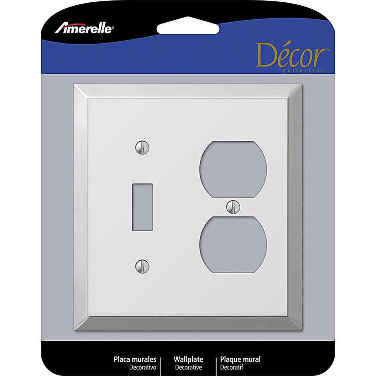 Amerelle - 161TD - Century Polished Chrome 2 gang Stamped Steel Duplex/Toggle Wall Plate 1 pk