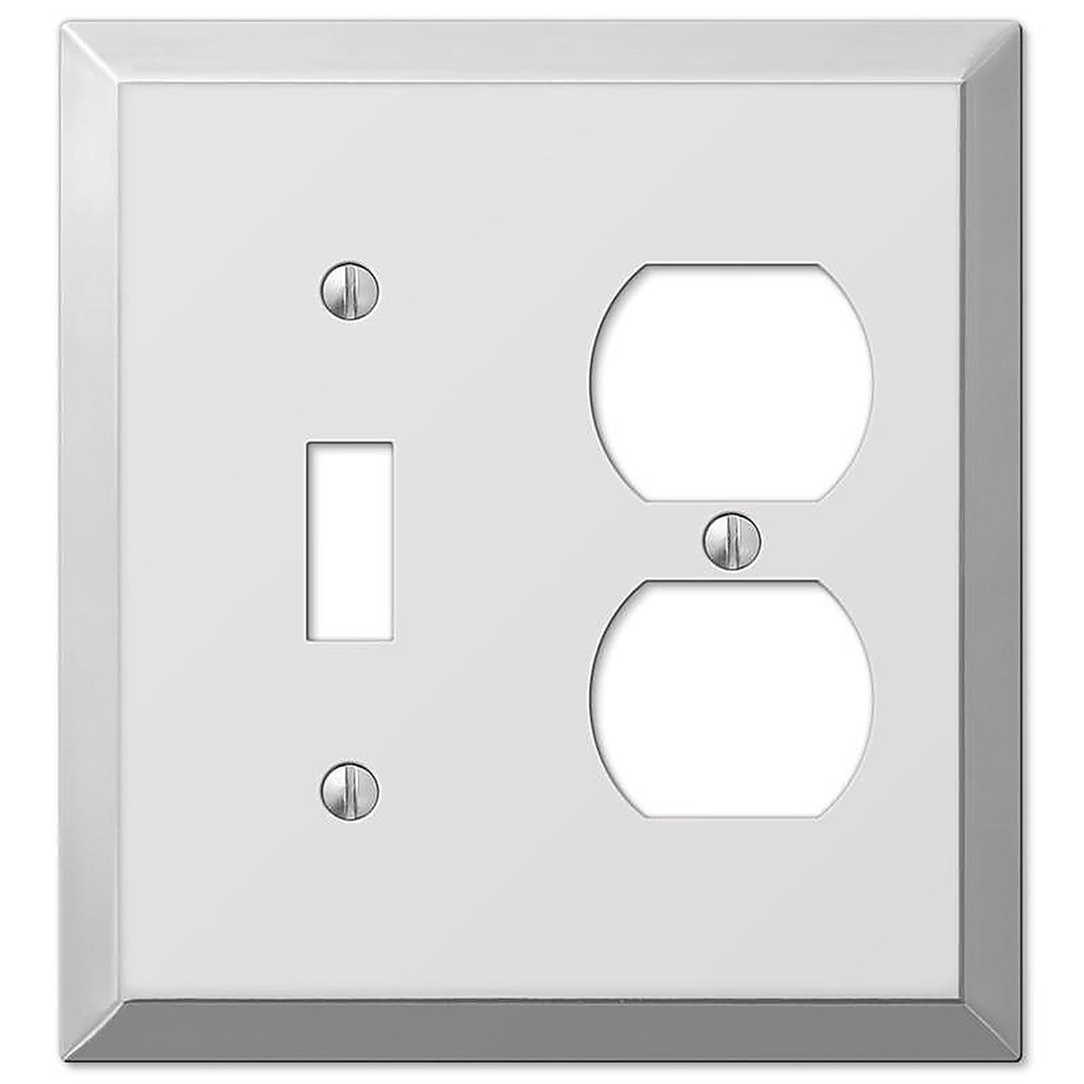 Amerelle - 161TD - Century Polished Chrome 2 gang Stamped Steel Duplex/Toggle Wall Plate 1 pk