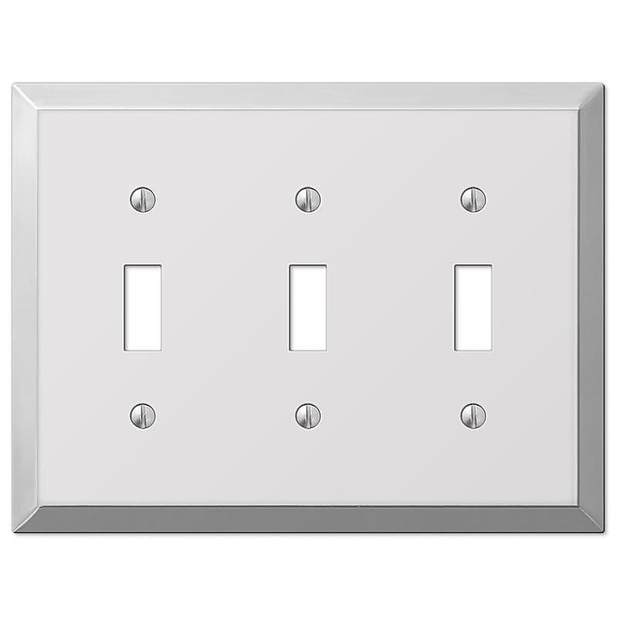 Amerelle - 161TTT - Century Polished Chrome 3 gang Stamped Steel Toggle Wall Plate 1 pk