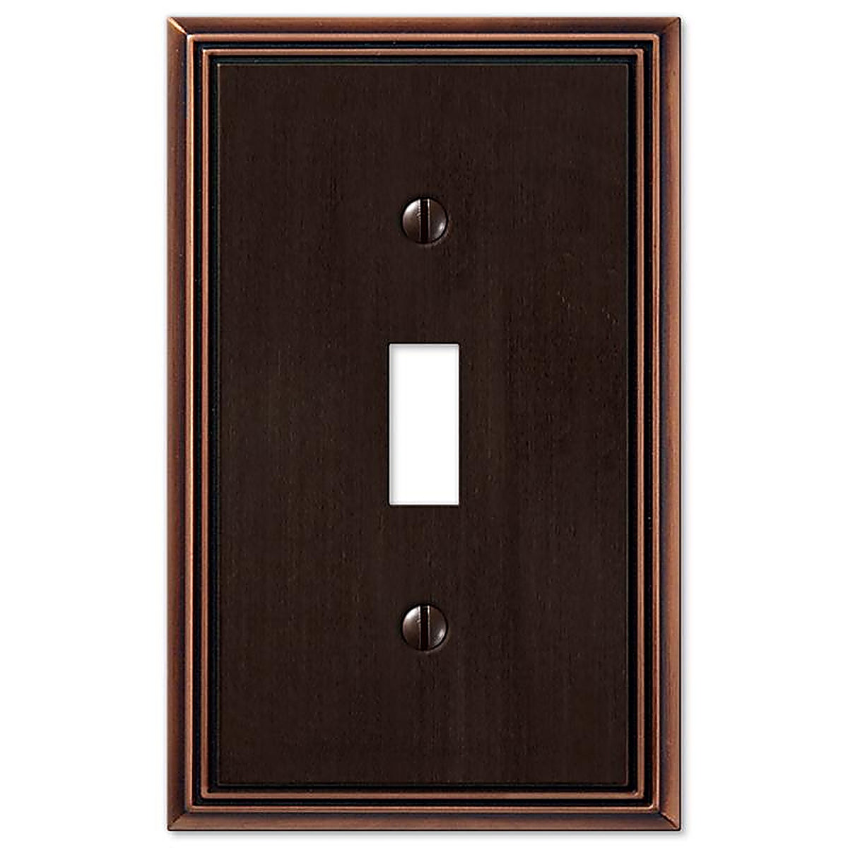 Amerelle - 77TDB - Metro Aged Bronze 1 gang Die-Cast Metal Toggle Wall Plate 1 pk