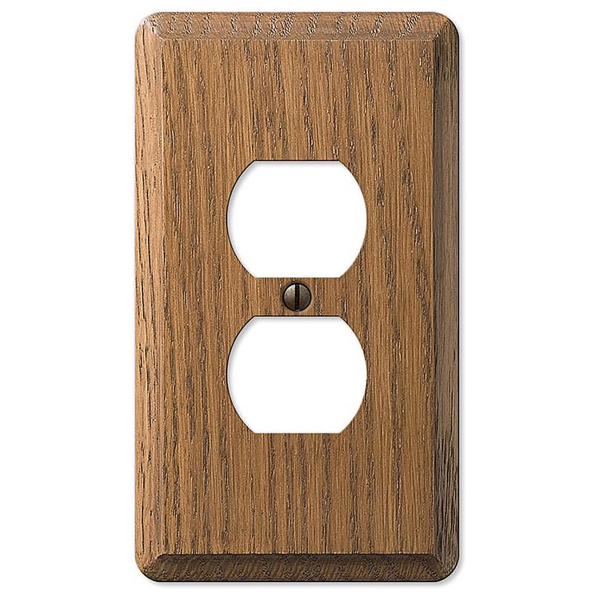 Amerelle - 901D - Contemporary Brown 1 gang Wood Duplex Outlet Wall Plate - 1/Pack