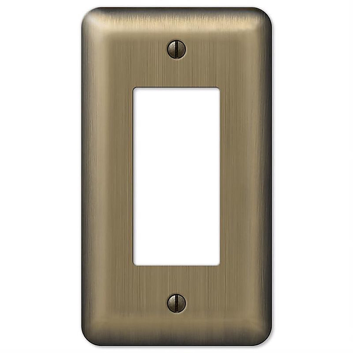 Amerelle - 154R - Devon Brushed Brass 1 gang Stamped Steel Decorator Wall Plate 1 pk