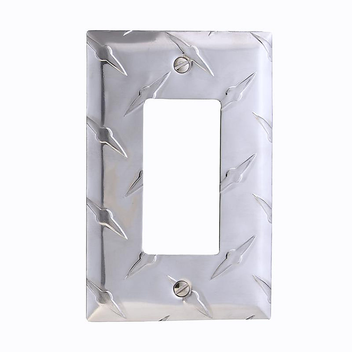 Amerelle - 955R - Diamond Silver 1 gang Stamped Aluminum Decorator Wall Plate 1 pk