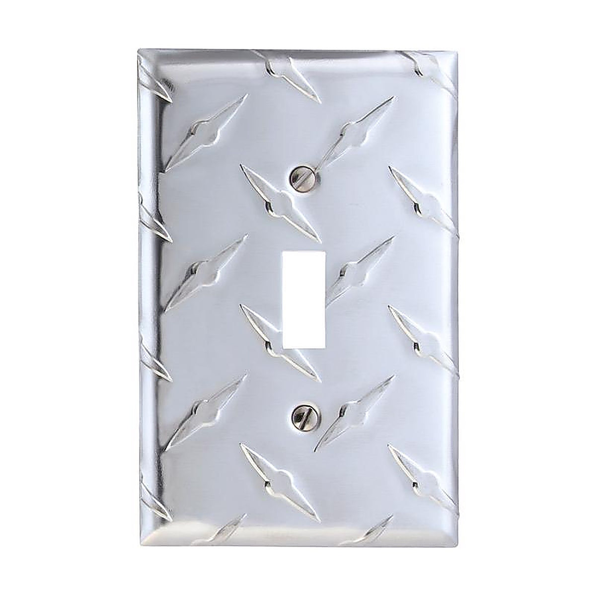 Amerelle - 955T - Diamond Silver 1 gang Stamped Aluminum Toggle Wall Plate 1 pk