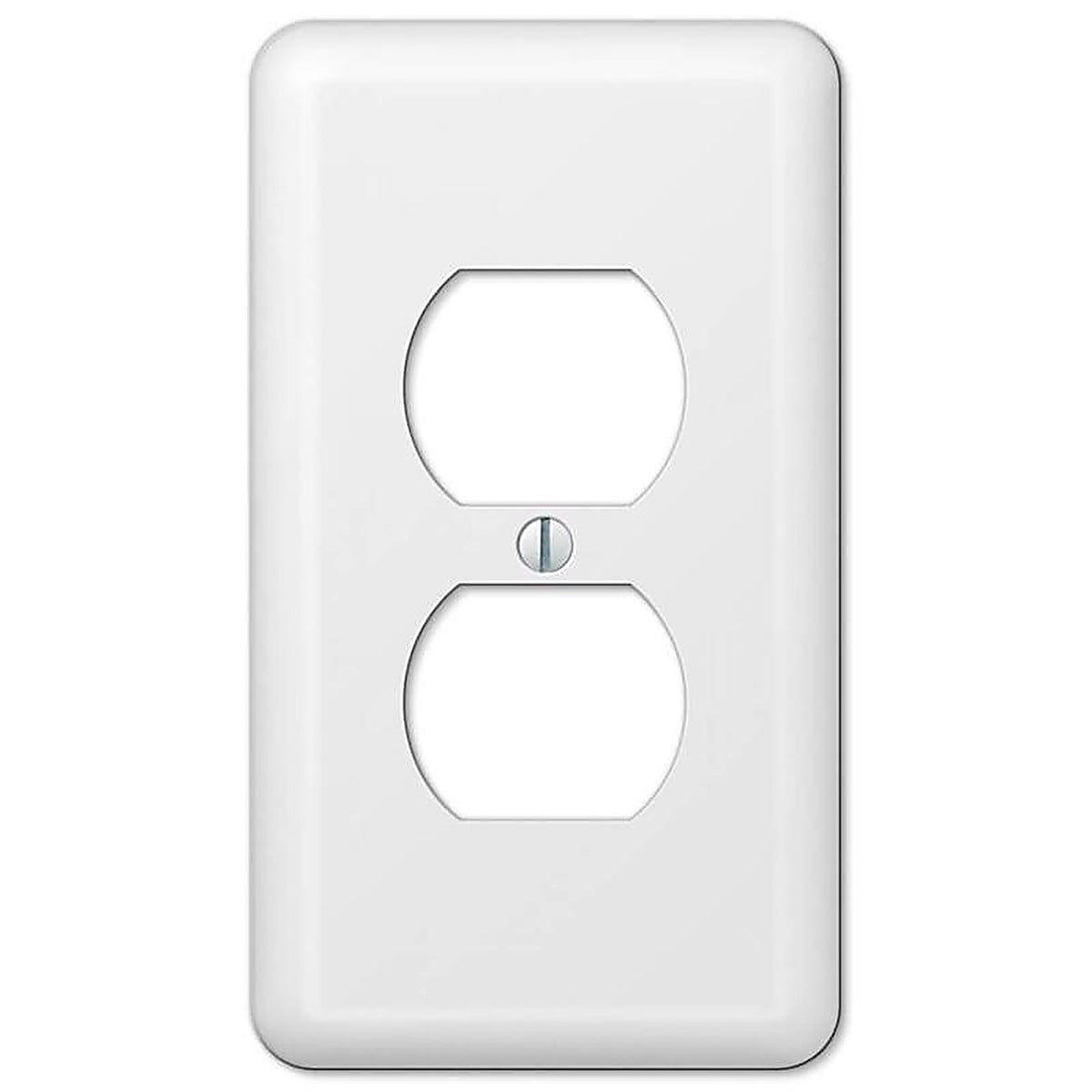 Amerelle - 935DW - Devon White 1 gang Stamped Steel Duplex Wall Plate 1 pk