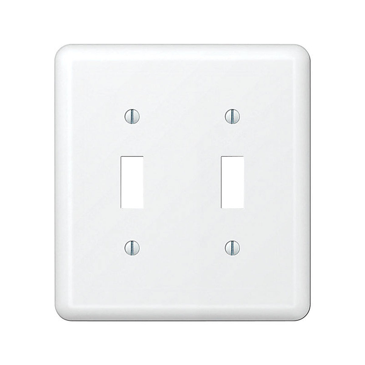 Amerelle - 935TTW - Devon White 2 gang Stamped Steel Toggle Wall Plate 1 pk