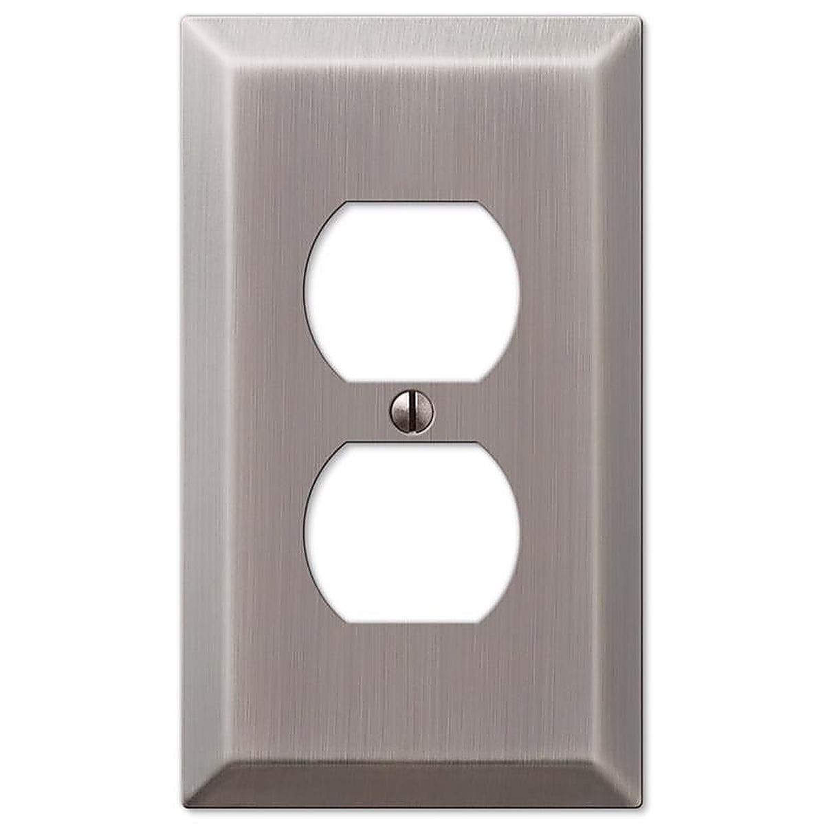 Amerelle - 163DAN - Century Antique Nickel 1 gang Stamped Steel Duplex Wall Plate 1 pk