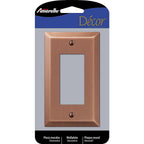 Amerelle - 163RAC - Century Antique Copper 1 gang Stamped Steel Decorator Wall Plate 1 pk