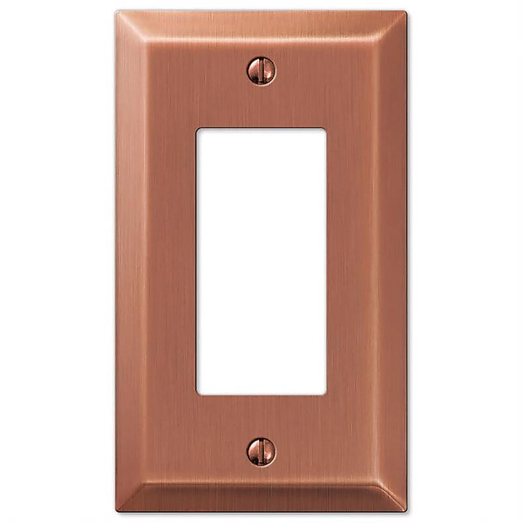 Amerelle - 163RAC - Century Antique Copper 1 gang Stamped Steel Decorator Wall Plate 1 pk