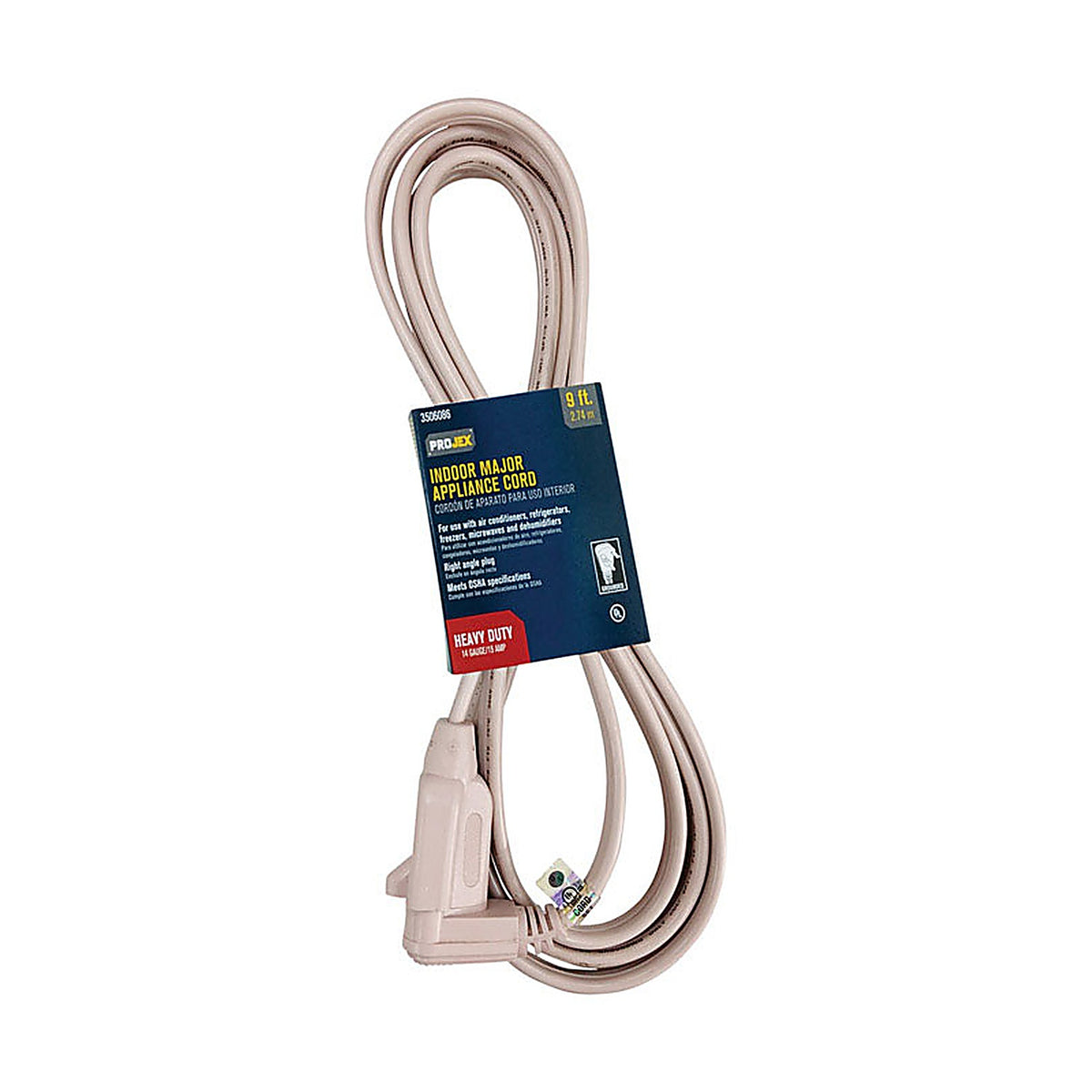 Projex - AC-SPT3-009BEP - 14/3 SPT-3 9 ft. L Appliance Cord