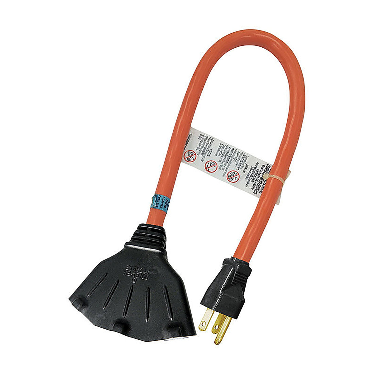 Projex - 10P-003-002FOGP - Indoor or Outdoor 2 ft. L Orange Extension Cord 12/3 STW