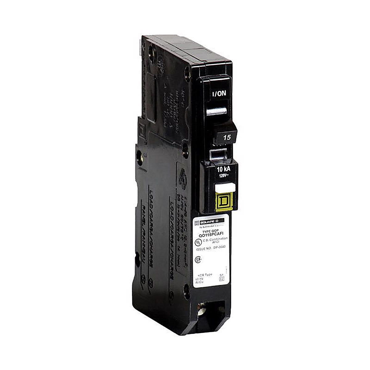 Square D - QO115PCAFIC - QO 15 amps Arc Fault/Ground Fault Single Pole Circuit Breaker