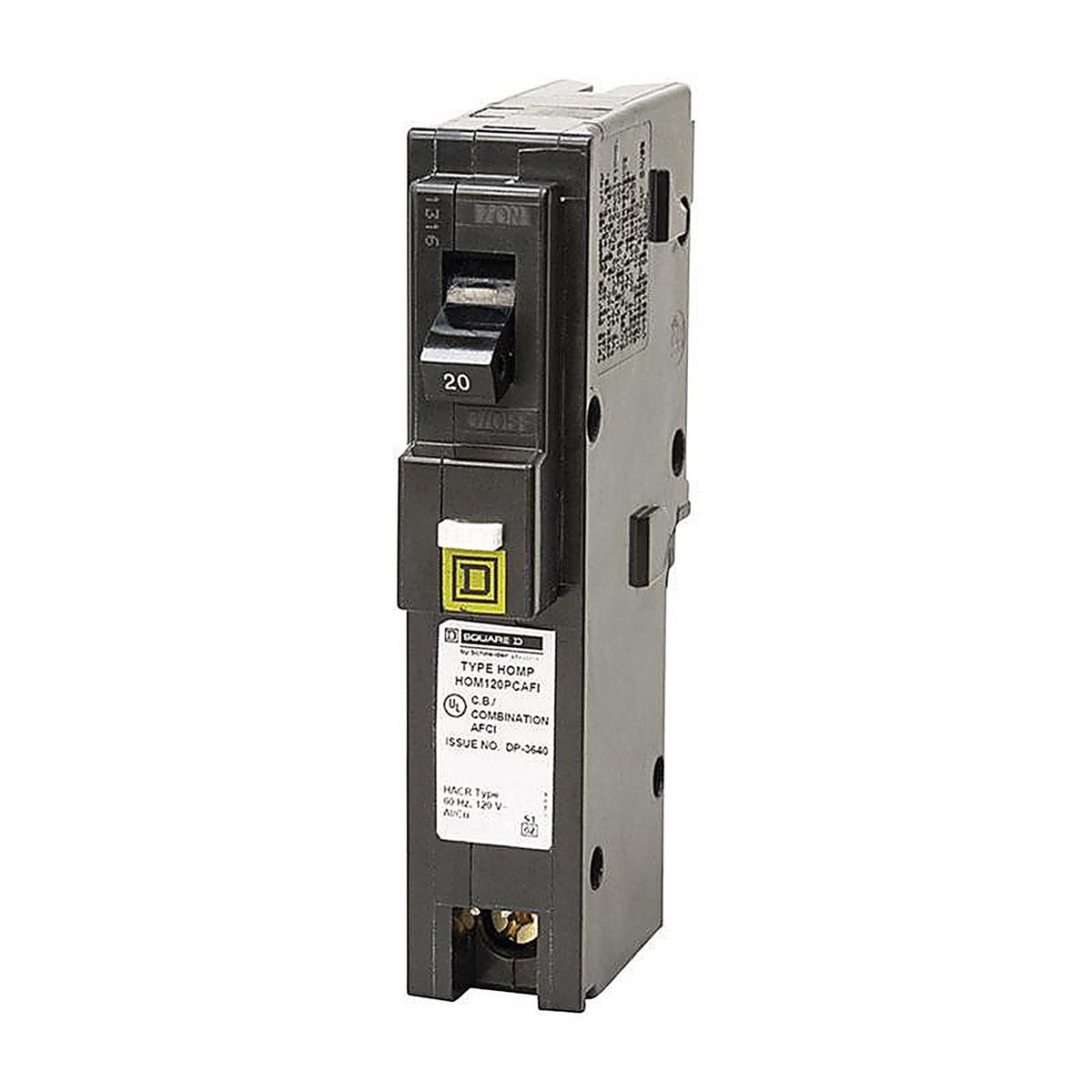 Square D - HOM120PCAFIC - HomeLine 20 amps Arc Fault Single Pole Circuit Breaker