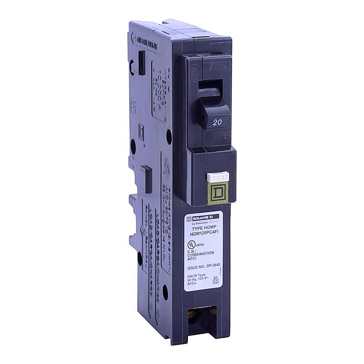 Square D - HOM120PCAFIC - HomeLine 20 amps Arc Fault Single Pole Circuit Breaker