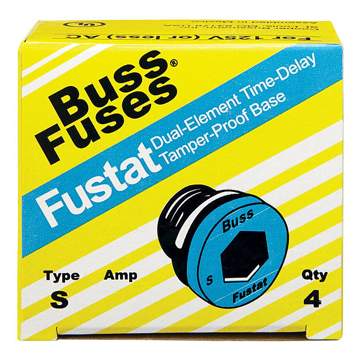 Bussmann - S-3-2/10 - 3-2/10 amps Plug Fuse - 4/Pack