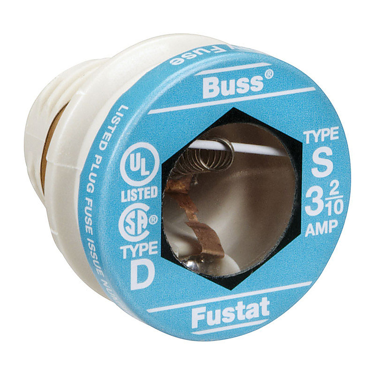 Bussmann - S-3-2/10 - 3-2/10 amps Plug Fuse - 4/Pack