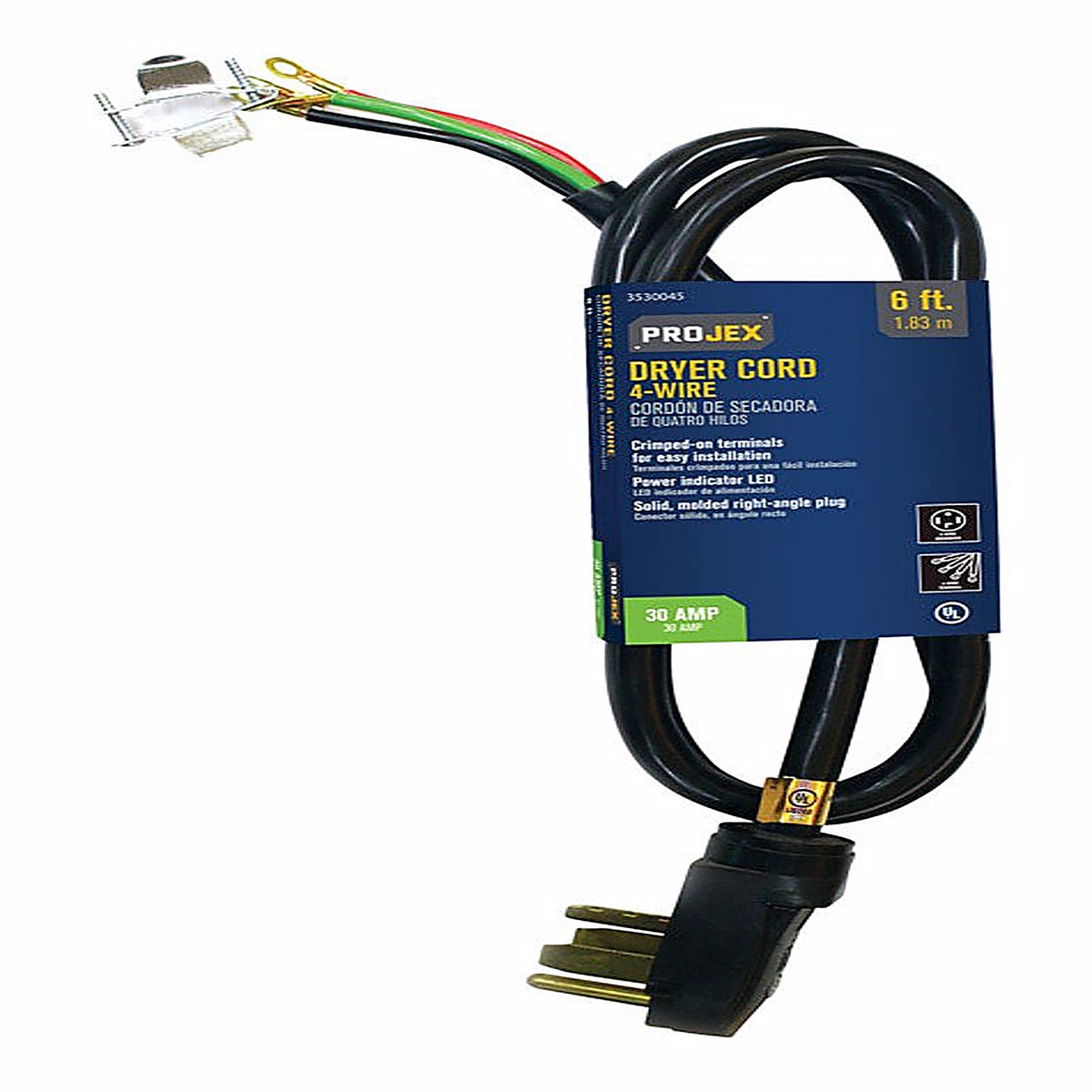 Projex - FW-825 - 10/4 SRDT 250 V 6 ft. L Dryer Cord