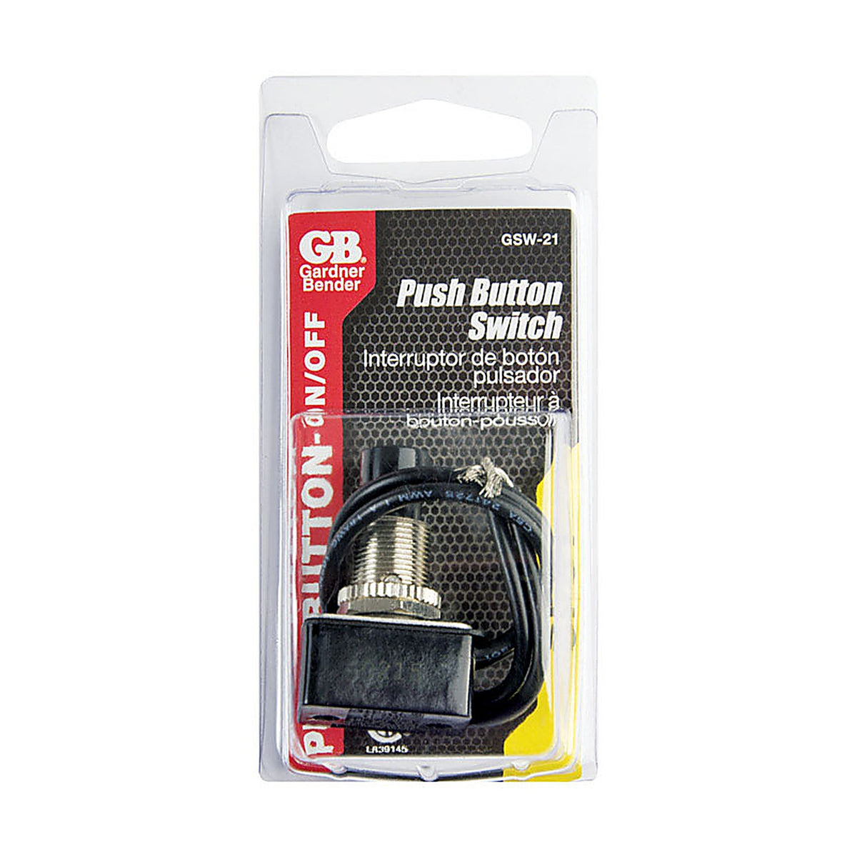 Gardner Bender - GSW-21 - Push Button Switch Black - 1/Pack