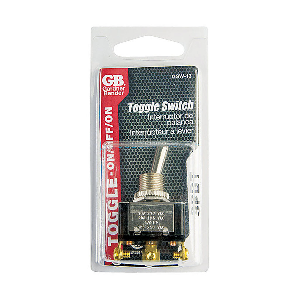 Gardner Bender - GSW-13 - 20 amps Toggle Switch Silver - 1/Pack
