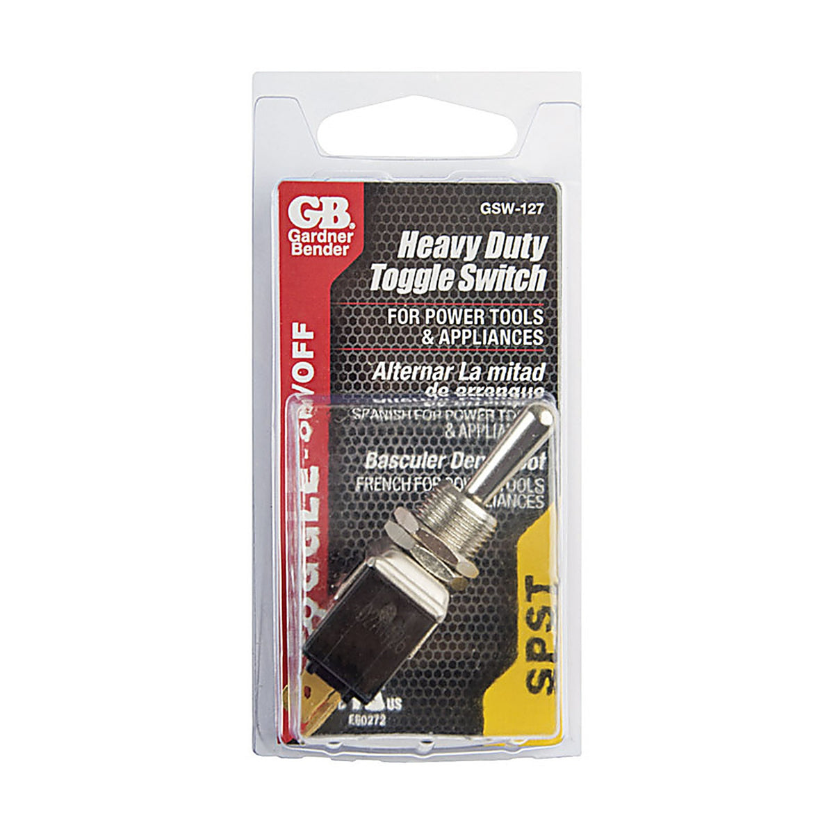 Gardner Bender - GSW-127 - Toggle Toggle Tab Switch Silver - 1/Pack