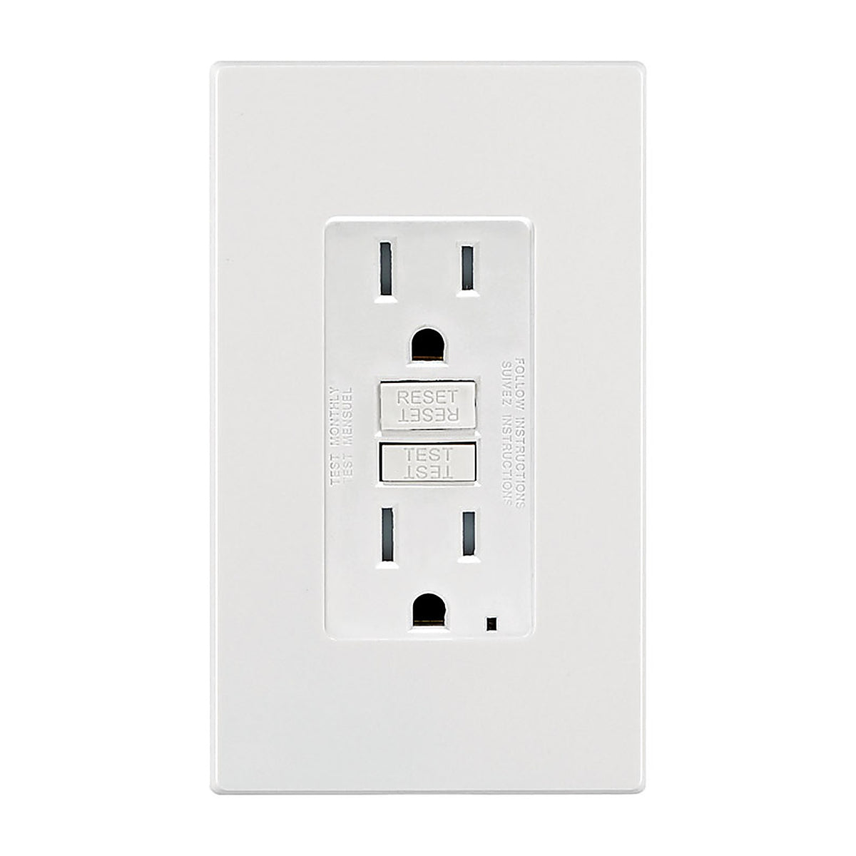 Leviton - GFTR1-0PW - 15 amps 125 volt White GFCI Outlet 5-15R - 1/Pack