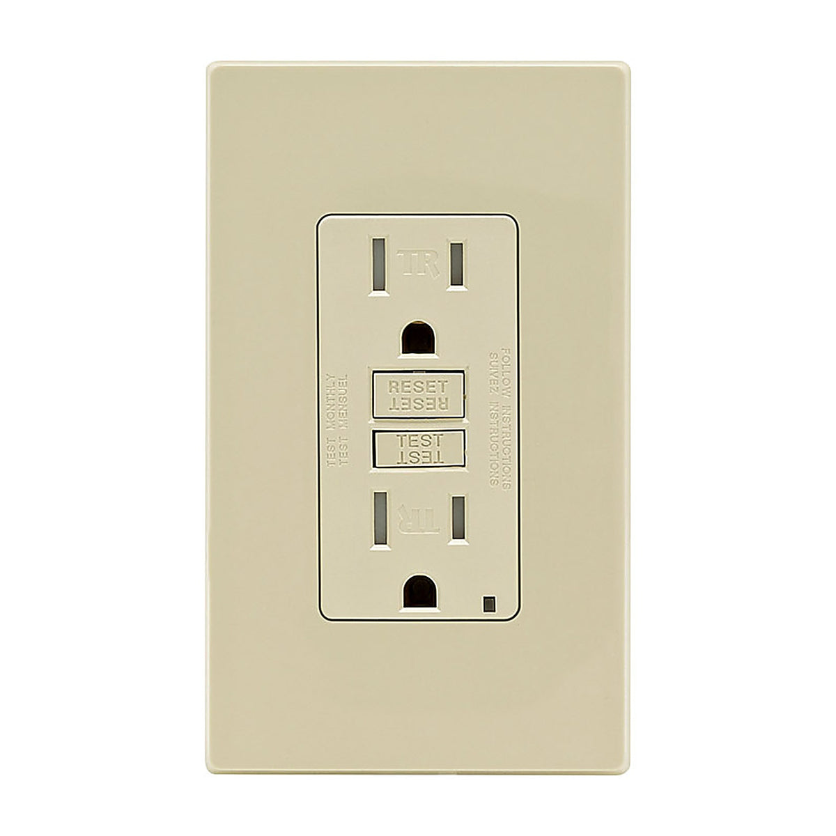 Leviton - GFTR1-0PI - 15 amps 125 volt Ivory GFCI Outlet 5-15R - 1/Pack