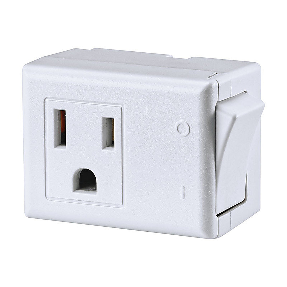 Leviton - C22-01470-00W - Grounded 1 outlets Switch Tap Adapter - 1/Pack