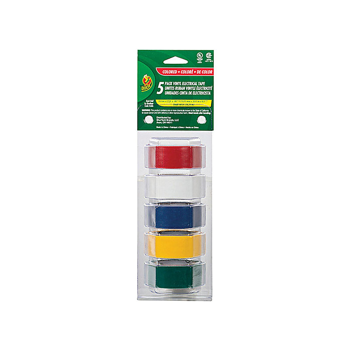 Duck - 280303 - 3/4 in. W x 12 ft. L Multicolored Vinyl Electrical Tape