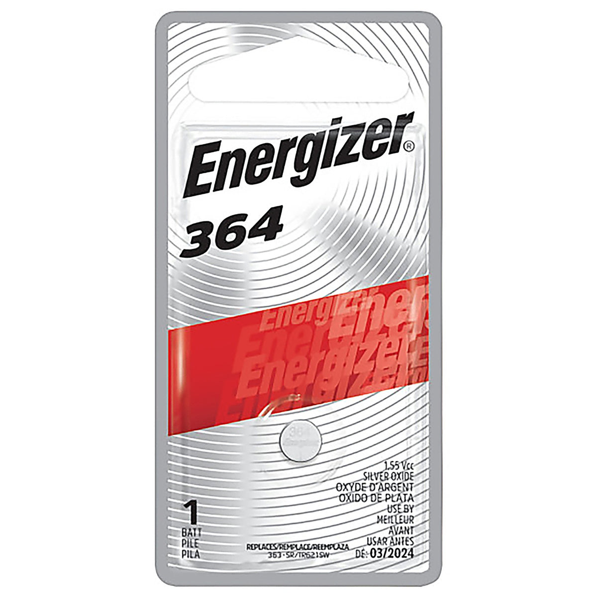 Energizer - 364BPZ - Silver Oxide 364 1.5 V Electronic/Watch Battery 1 pk