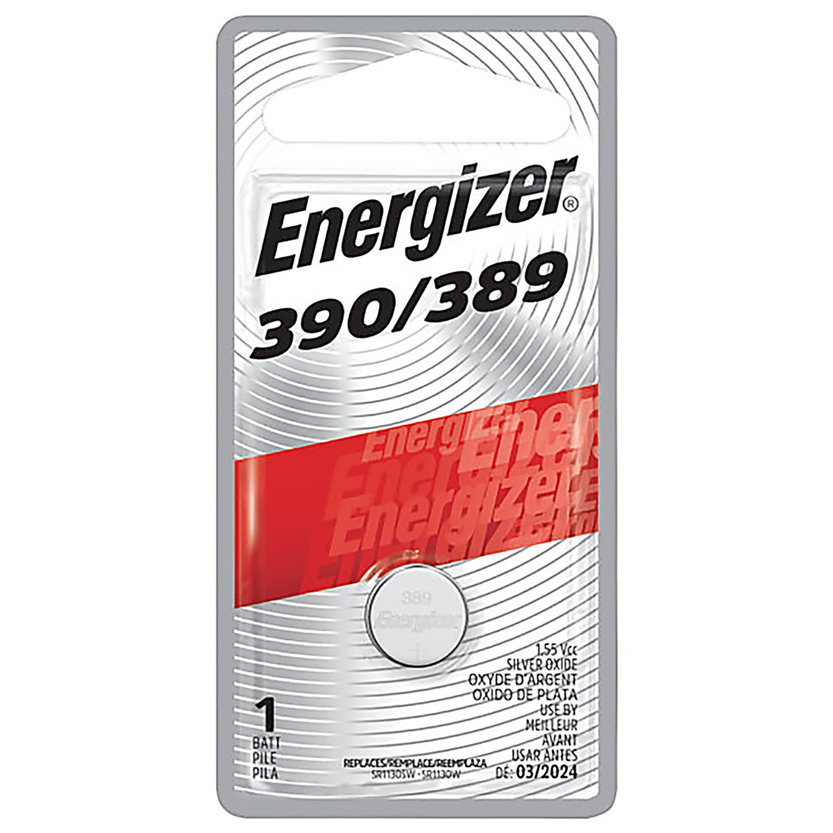 Energizer - 389BPZ - Silver Oxide 389/390 1.5 V Electronic/Watch Battery 1 pk