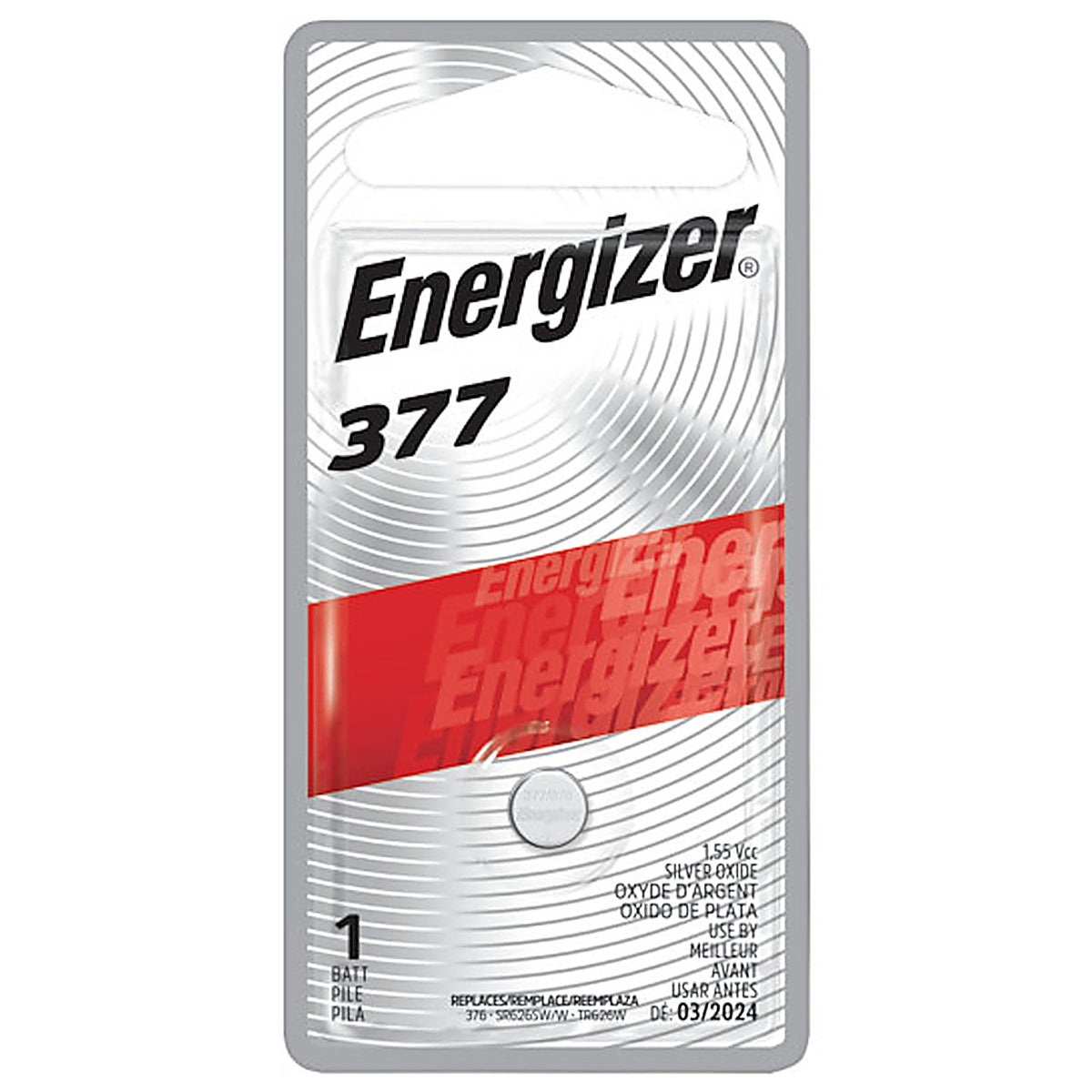 Energizer - 377BPZ - Silver Oxide 377 1.55 V Electronic/Watch Battery 1 pk