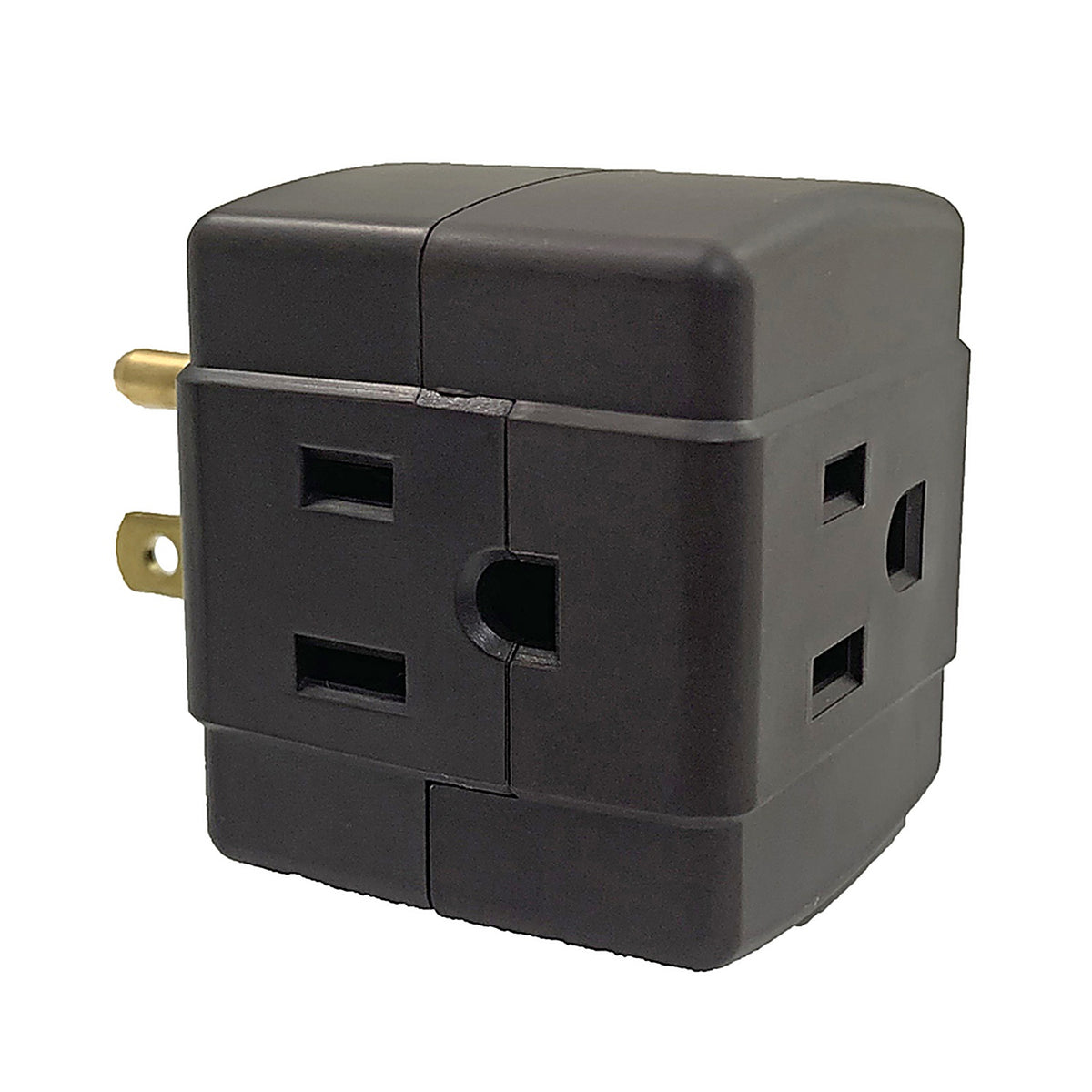 Projex - AB-26/01PRJ - Grounded 3 outlets Adapter 1 pk