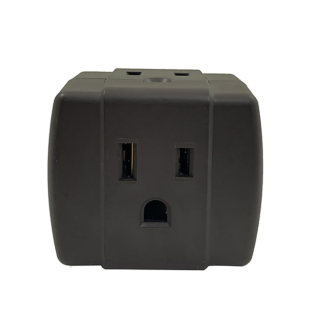 Projex - AB-26/01PRJ - Grounded 3 outlets Adapter 1 pk