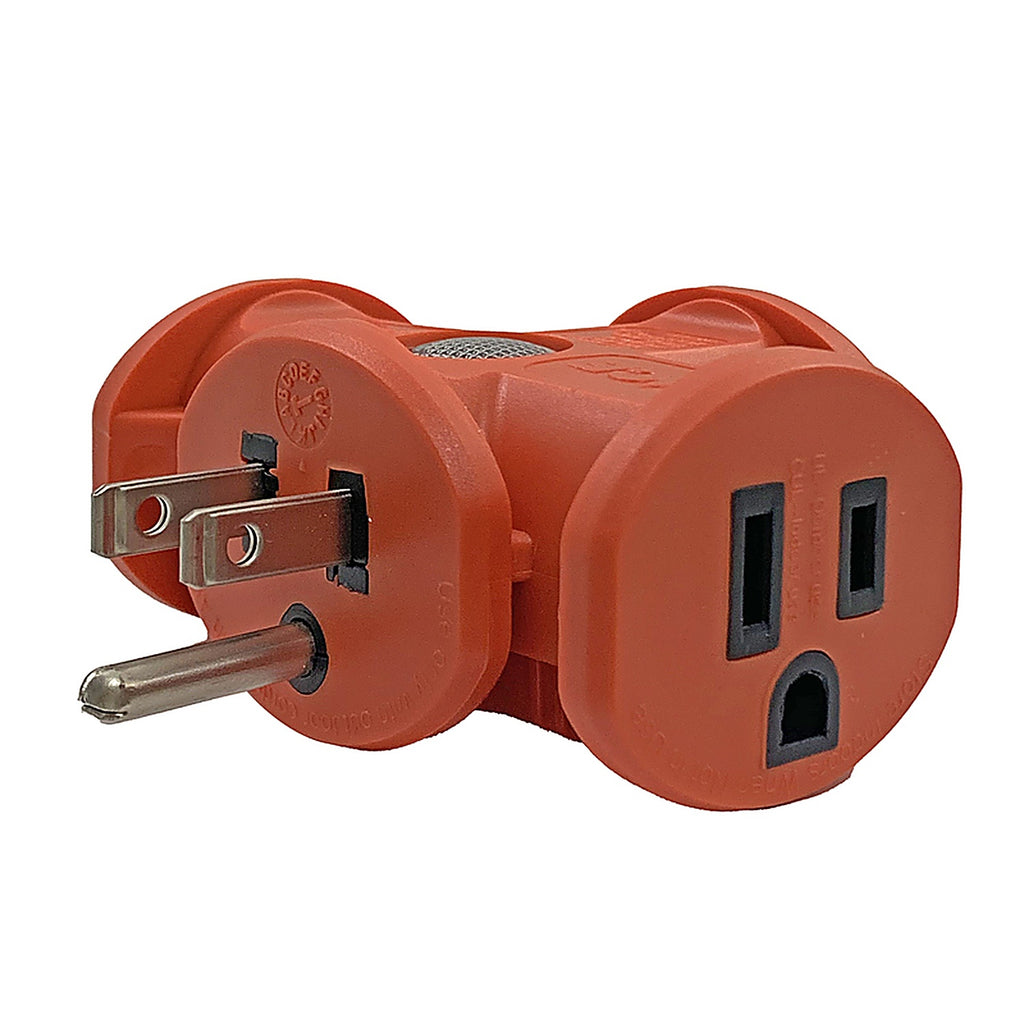 Projex - FA-848E/03BUPRJ - Grounded 3 outlets Triple Tap Adapter 1 pk
