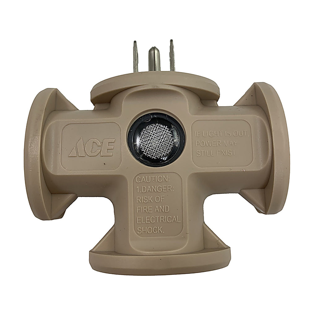 Projex - FA-848E/15BUPRJ - Grounded 3 outlets Triple Tap Adapter 1 pk