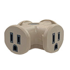 Projex - FA-848E/15BUPRJ - Grounded 3 outlets Triple Tap Adapter 1 pk