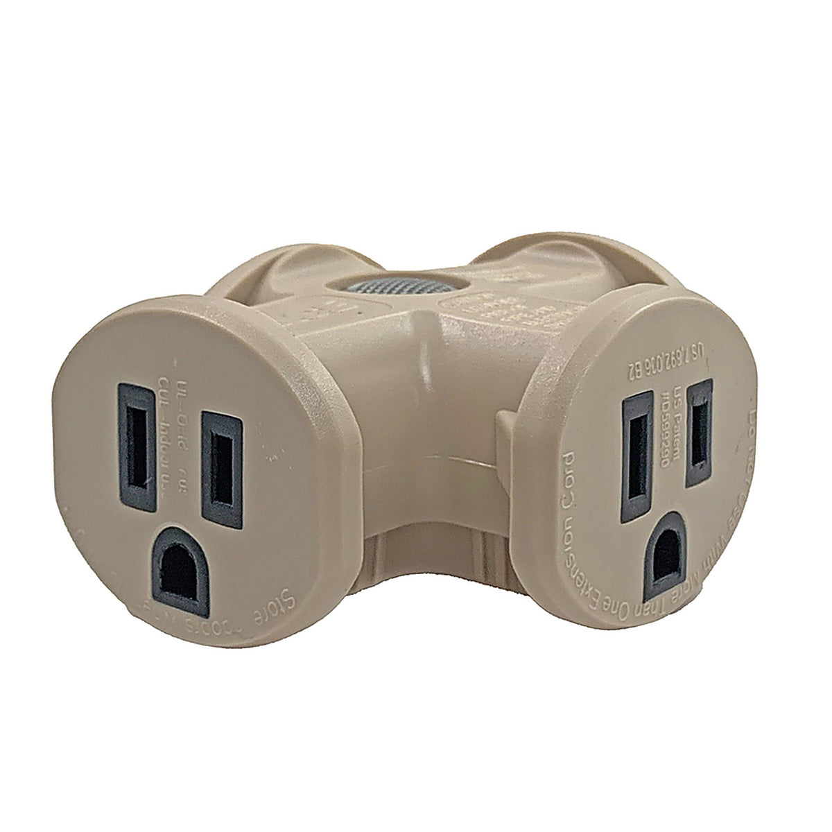 Projex - FA-848E/15BUPRJ - Grounded 3 outlets Triple Tap Adapter 1 pk