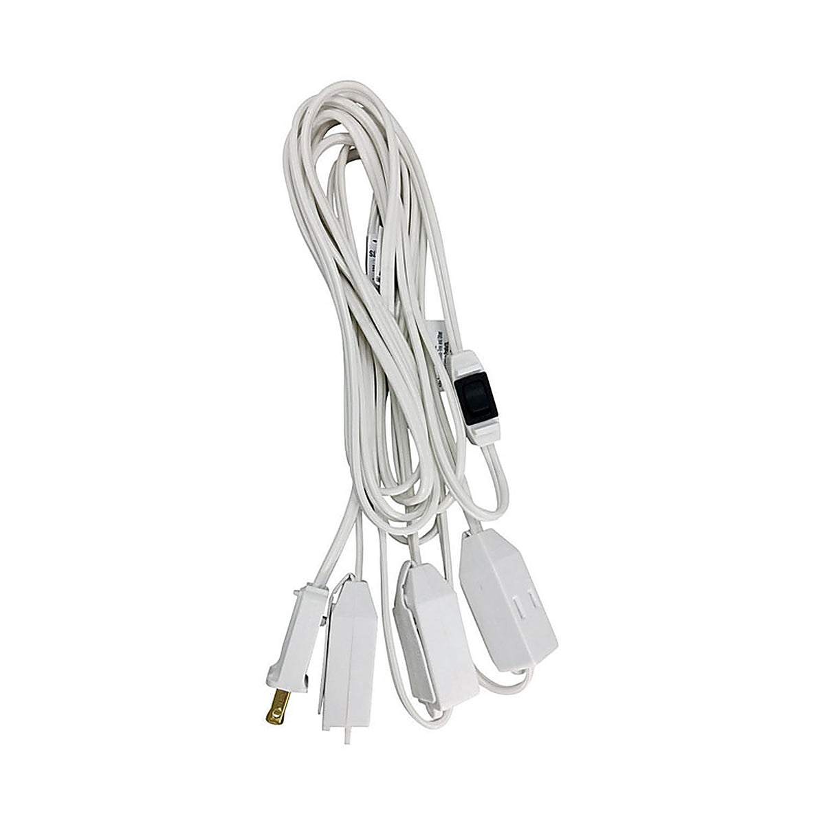 Projex - XM-SPT2-15WHP - Christmas Tree 15 ft. L White Extension Cord w/Switch 18/2