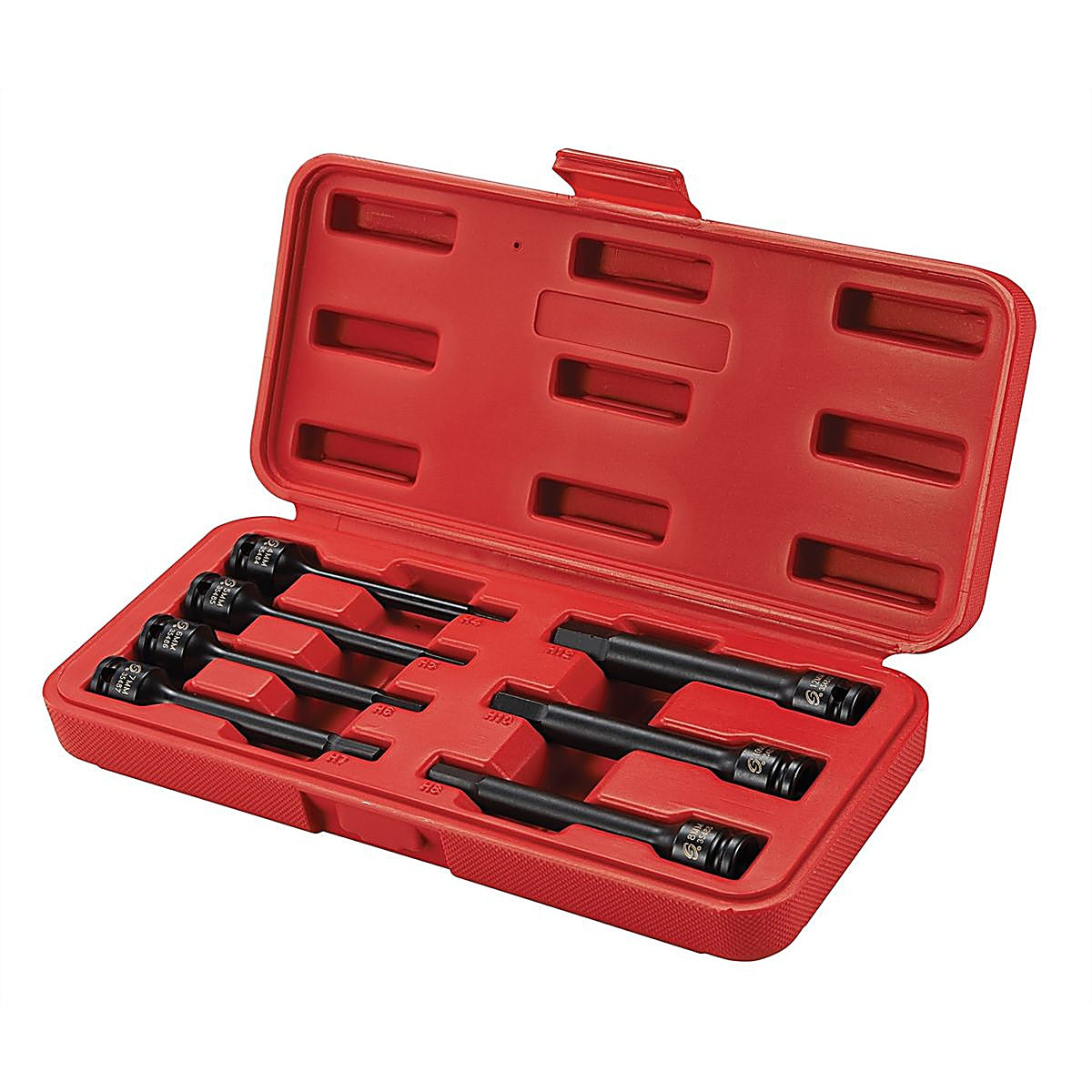 Sunex Tools - 3548 - 7 Pc. 3/8 in Drive Extended Length Metric Impact Hex Driver Set