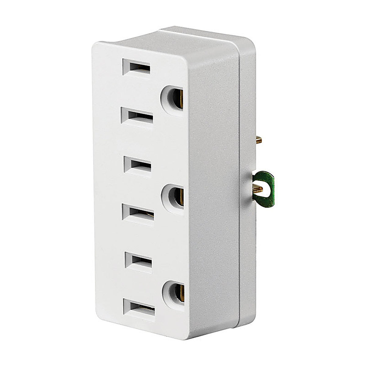 Leviton - 002-00698-00W - Grounded 3 outlets Outlet Adapter - 1/Pack