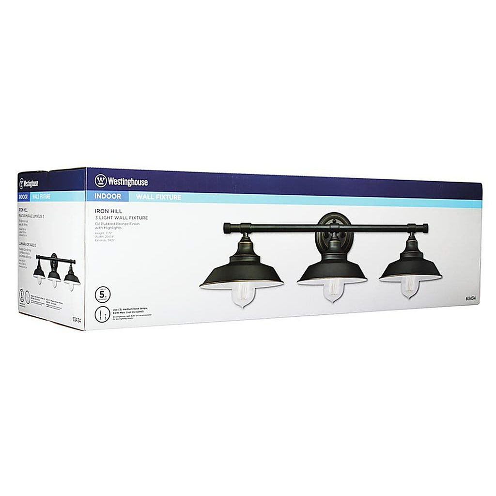 Westinghouse - 63434-48 - 3 Oil Rubbed Bronze Wall Sconce