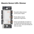 Lutron - MSCL-OP153MH-WH - Maestro White 150 watt 3-Way Dimmer Switch - 1/Pack
